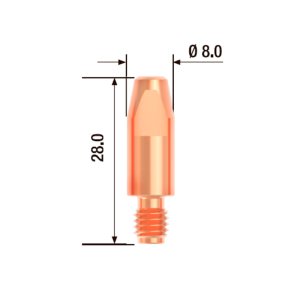 FUBAG Контактный наконечник M6х28 мм ECU D=0.6 мм (10 шт.) в Кургане фото