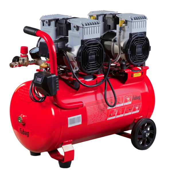Компрессор безмасляный малошумный FUBAG OLS 500/50 CM2х2 + Набор пневмоинструмента Basic S1000 (3 предмета) в ПОДАРОК в Кургане фото