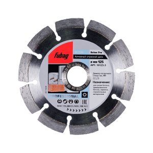 Алмазный отрезной диск FUBAG Beton Pro D125 мм/ 22.2 мм по бетону в Кургане фото