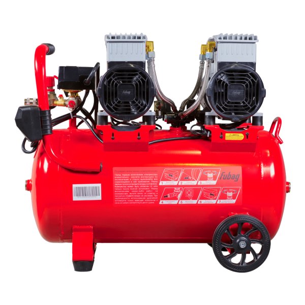 Компрессор безмасляный малошумный FUBAG OLS 500/50 CM2х2 + Набор пневмоинструмента Basic S1000 (3 предмета) в ПОДАРОК в Кургане фото