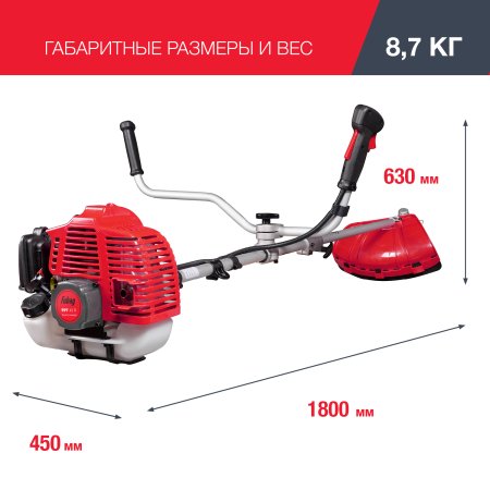 FUBAG Бензиновый триммер FPT 43R + Триммерная леска сечение витой квадрат L 130 м * 2.4 мм  в ПОДАРОК в Кургане фото