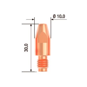 FUBAG Контактный наконечник M8х30 мм ECU D=1.4 мм (10 шт.) в Кургане фото
