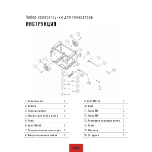 Комплект колес и ручек для генераторов FUBAG в Кургане фото