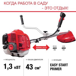 FUBAG Бензиновый триммер FPT 43 + Триммерная леска  сечение витой квадрат L 130 м * 2.4 мм в ПОДАРОК в Кургане фото