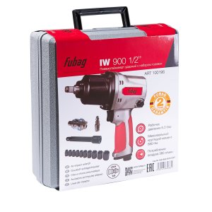 FUBAG Пневмогайковерт ударный IW900 1/2 дюйма + набор головок в кейсе в Кургане фото
