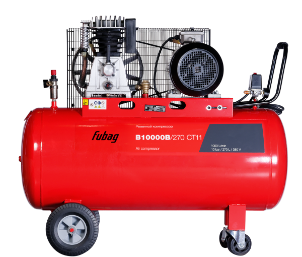 Ременной одноступенчатый компрессор FUBAG B10000B/270 CT11 + Набор пневмоинструмента 34 предмета (в кейсе) + Набор пневмоинструмента Basic S1000 3 предмета в ПОДАРОК! в Кургане фото