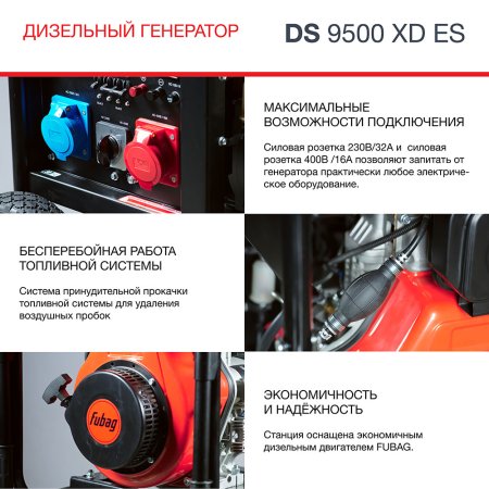 FUBAG Дизельный генератор (одно- и трехфазный) с электростартером DS 9500 XD ES в Кургане фото